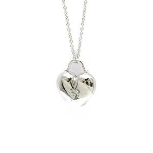 TIFFANY Authentic Silver Diamond Heart Necklace